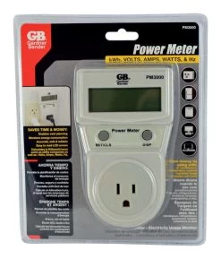 Gardner Bender Power Meter Calculates KW-h, Volts, Amps, Watts And HZ Energy Consumption Monitor