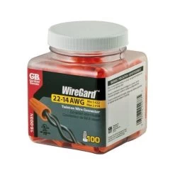 WireGard 22-14 Ga. Copper Wire Wire Connectors Orange 100 Pk