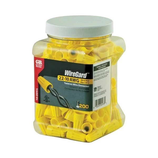 WireGard 18-10 Ga. Copper Wire Wire Connectors Yellow 200 Pk