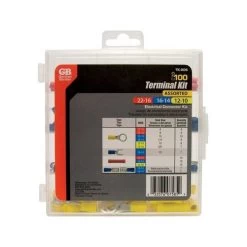 22-10 Ga. Insulated Wire Terminal Kit With Reusable Case Assorted 100 Pk