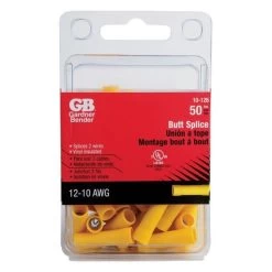 12-10 Ga. Insulated Wire Butt Splice Yellow 50 Pk