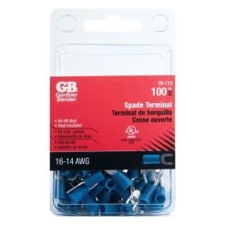16-14 Ga. Insulated Wire Spade Terminal Blue 100 Pk