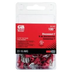 22-16 Ga. Insulated Wire Female Disconnect Red 100 Pk