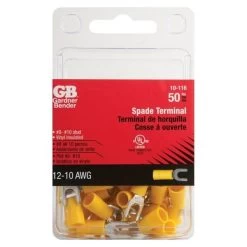12-10 Ga. Insulated Wire Spade Terminal Yellow 50 Pk