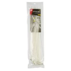 14 In. L Clear Self-Cutting Cable Tie 50 Pk