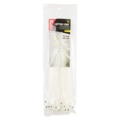 11 In. L Clear Self-Cutting Cable Tie 50 Pk