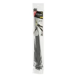 14 In. L Black Self-Cutting Cable Tie 20 Pk