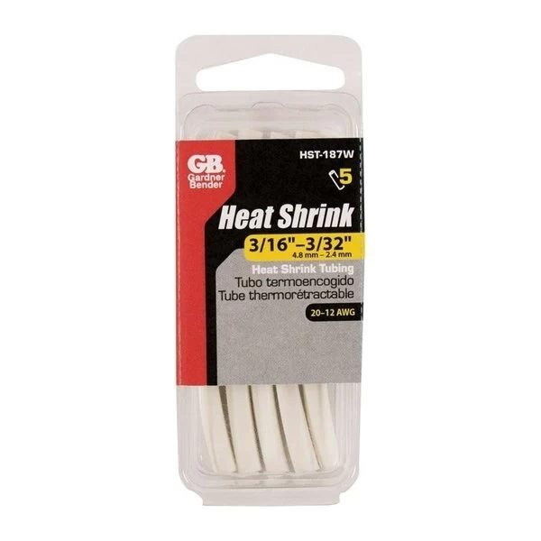 Tubing H Shrk 3/16-3/32X3 Wht