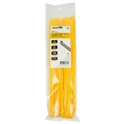 14 In. Standard Duty Cable Tie, Yellow, 100PK