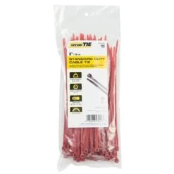 Gardner Bender 221022 8 In. Standard Duty Cable Tie; Red - Pack Of 100