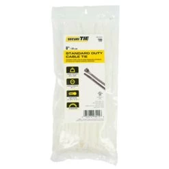 8 In. Natural Standard Duty Cable Tie, 100PK