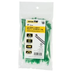 Gardner Bender 221002 4 In. Light Duty Cable Tie; Green