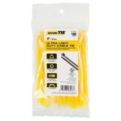 Gardner Bender 221005 4 In. Light Duty Cable Tie; Yellow
