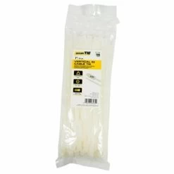 4 In. Vertical ID Cable Tie, Natural, 100PK