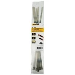 Gardner Bender 221044 14 In. Wide Cable Tie; Stainless Steel - 5 Per Pack