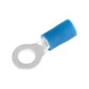 Ring Terminal, 600 V, 16 To 14 AWG Wire, 8 To 10 Stud, Vinyl Insulation, Copper Contact, Blue