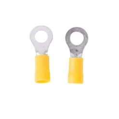 Ring Terminal, 600 V, 12 To 10 AWG Wire, 12 To 14 In Stud, Vinyl Insulation, Copper Contact, Yellow