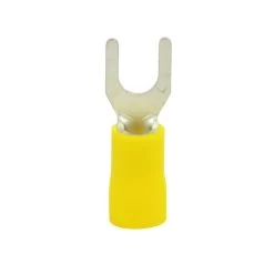 Spade Terminal, 600 V, 12 To 10 AWG Wire, 8 To 10 Stud, Vinyl Insulation, Yellow
