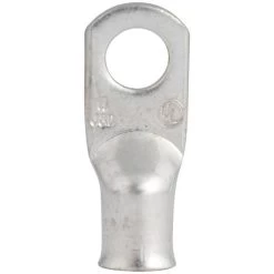 Compression Lug, 4 AWG Wire, 516 In Stud, Copper Contact, Silver