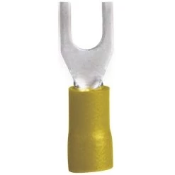 Spade Terminal, 600 V, 12 To 10 AWG Wire, 8 To 10 Stud, Yellow