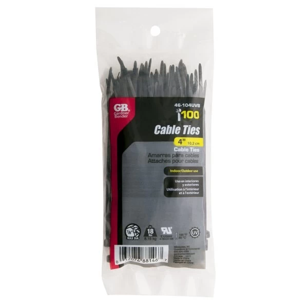 CABLE TIE UV BLACK 18LB 4IN - Image 4