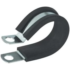 Insulated Clamp, 38 In Max Bundle Dia, RubberSteel, Black