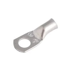 Compression Lug, 6 AWG Wire, 516 In Stud, Copper Contact, Silver