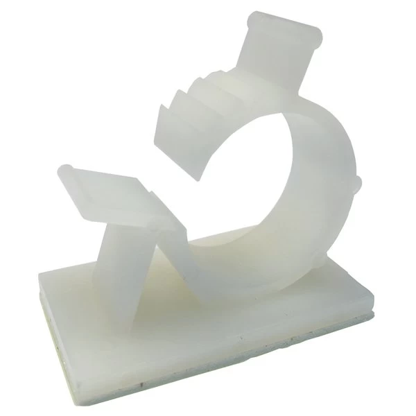 Cable Holder, 34 In Max Bundle Dia, NylonPlastic, White