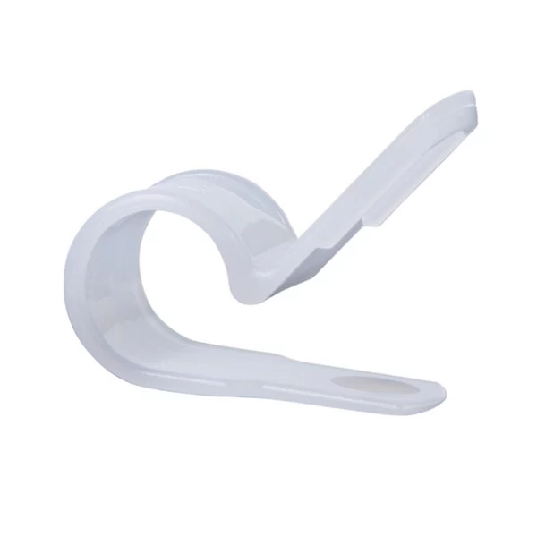 Cable Clamp, 14 In Max Bundle Dia, Plastic, White
