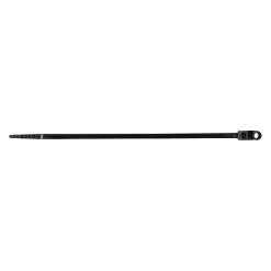 Cable Tie, Mounting, 8", 50 Lb., Black, PK15