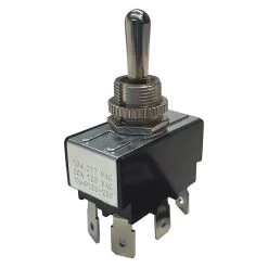 Toggle Switch, DPDT On-Off-On O-Ring
