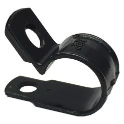 Plastic Cable Clamp, 3/8" UVB, Black, PK15