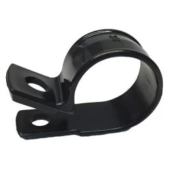 Plastic Cable Clamp, 3/4", UVB Black, PK6