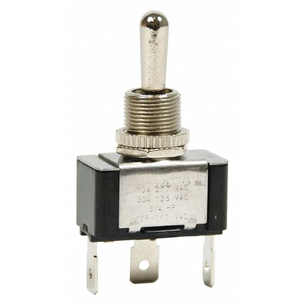 Toggle Switch, SPST, On/Off/On, 3/4 Hp @ 125 To 250V AC