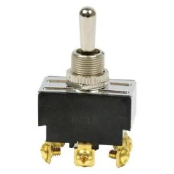 Toggle Switch, DPDT, Momentary On/Off/Momentary On, 1-1/2 Hp @ 125 To 250V AC