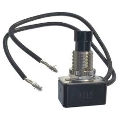 Switch, Push On/Off, SPST, 10A, 125VAC