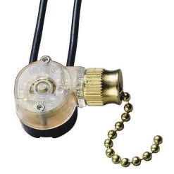 Pull Switch, Brass, SPST