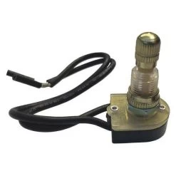 Rotary Switch, Brass, SPST, 6A, 125VAC