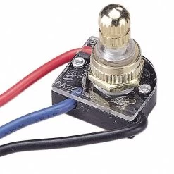 Rotary Switch, Brass, SPTT, 6A, 125VAC