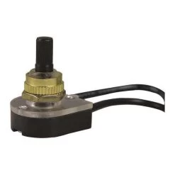 Rotary Switch, Black, Plastic, SPST, On/Off