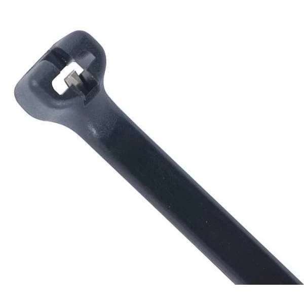 7" L Cable Tie W/Metal Pawl Black PK 20