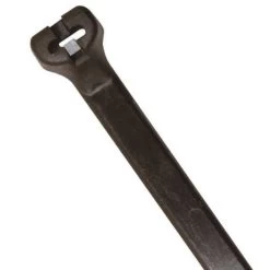 11" L Cable Tie W/Metal Pawl Black PK 10